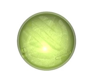 LEGO Transparent Bright Green Plastic Ball with Transparent Inner Ball (92534)