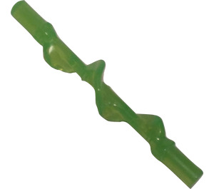 LEGO Transparent Bright Green Power Burst Rod with Spiral Ridge