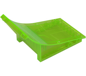 LEGO Transparent Bright Green Ramp Section - Upwards (77822)