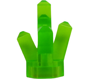 LEGO Verde brillante trasparente Roccia 1 x 1 con 5 punti (28623 / 30385)