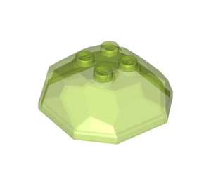 LEGO Vert clair transparent Osciller 4 x 4 x 1.3 Haut (30293 / 42284)