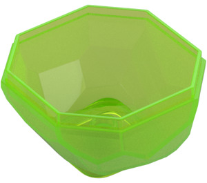 LEGO Transparent Bright Green Rock 4 x 4 x 1.6 Bottom (30294 / 42291)