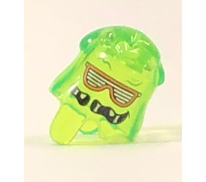 LEGO Transparent Bright Green Slime Head Cover with Orange Sunglasses (77181)