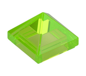 LEGO Transparentní světle zelená Sklon 1 x 1 x 0.7 Pyramida (22388 / 35344)