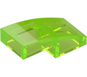LEGO Transparent Bright Green Slope 1 x 2 Curved (11477)