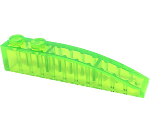 LEGO Verde brillante trasparente Pendenza 1 x 6 Curvo (41762 / 42022)