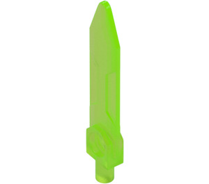 LEGO Transparent Bright Green Sword Blade with Bar (23860)