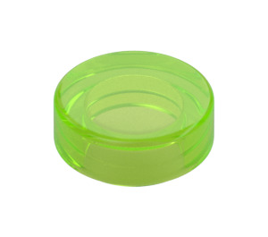 LEGO Transparent Bright Green Tile 1 x 1 Round (35381 / 98138)