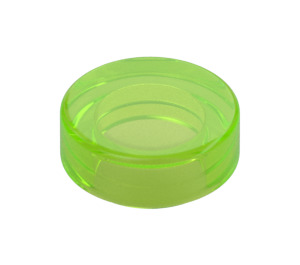 LEGO Transparent Bright Green Tile 1 x 1 Round (35381 / 98138)