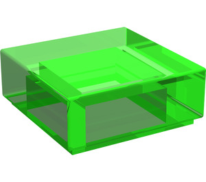 LEGO Transparent Bright Green Tile 1 x 1 with Groove (3070 / 30039)