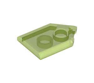 LEGO Transparent Bright Green Tile 2 x 3 Pentagonal (22385 / 35341)
