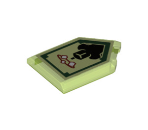 LEGO Vert clair transparent Tuile 2 x 3 Pentagonal avec Stone Stun Power Bouclier (22385 / 24577)
