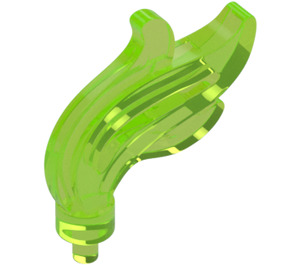 LEGO Transparent Bright Green Triple Feather Plume (Compact) (28661 / 64647)