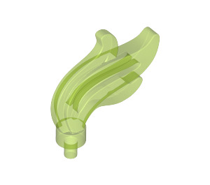 LEGO Transparent Bright Green Triple Feather Plume (Compact) (28661 / 64647)