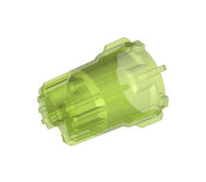 LEGO Transparent Bright Green Tube Ø32 with Cross Hole (87826)