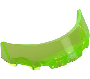 LEGO Transparent Bright Green Windscreen 1 x 3 x 6 Curved (35299 / 62360)