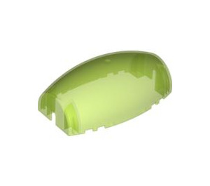 LEGO Transparent Bright Green Windscreen 10 x 4 x 3 with Slit Cutout (50986)