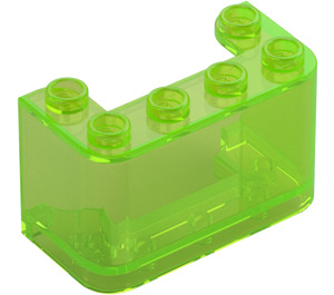 LEGO Transparentní světle zelená Čelní sklo 2 x 4 x 2 (4594 / 35160)