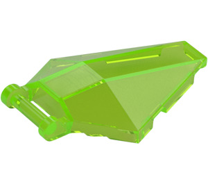 LEGO Transparent Bright Green Windscreen 4 x 5 with Handle (27262 / 35043)