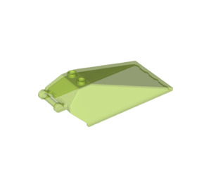 LEGO Transparent Bright Green Windscreen 4 x 8 x 2 with Handle (21849 / 35328)