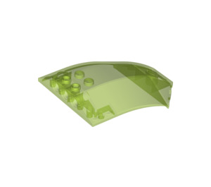 LEGO Transparent Bright Green Windscreen 6 x 8 x 2 Curved (40995 / 41751)
