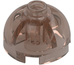 LEGO Transparent Brown Black Brick 2 x 2 Round with Dome Top (Hollow Stud, Axle Holder) (3262 / 30367)