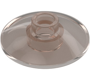 LEGO Transparent Brown Black Dish 2 x 2 (4740 / 30063)