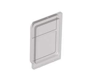 LEGO Transparent Brown Black Glass for Door with Top and Bottom Lip (4183)