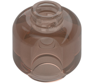 LEGO Transparent Brown Black Minifigure Head (Safety Stud) (3626 / 88475)