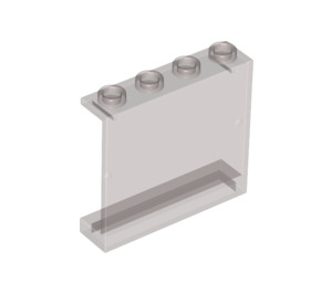 LEGO Transparentes Braunschwarz Panel 1 x 4 x 3 ohne seitliche Stützen, hohle Bolzen (4215 / 30007)