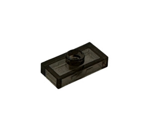 LEGO Transparent Brown Black Plate 1 x 2 with 1 Stud (without Bottom Groove) (3794)