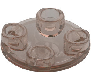 LEGO Marron Foncé Transparent assiette 2 x 2 Rond avec Arrondi Bas (2654 / 28558)