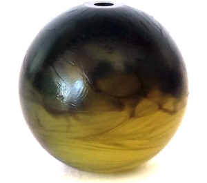 LEGO Transparent Brown Black Technic Bionicle Ball 16.5 mm with Marbled Medium Lime (54821 / 95753)