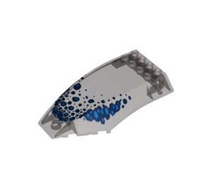 LEGO Transparent Marron Noir Pare-brise 10 x 6 x 2 avec Bleu Scales (45705 / 58770)
