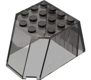 LEGO Transparant Bruin Zwart Voorruit 4 x 6 x 3 (47506)