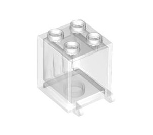 LEGO Transparent Container 2 x 2 x 2 mit versenkten Bolzen (4345 / 30060)