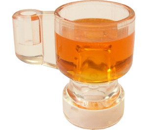 LEGO Transparent Cup with Transparent Orange Drink (68495)