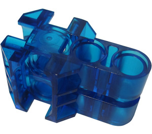 LEGO Transparent Dark Blue Block Connector with Modular End (32137)