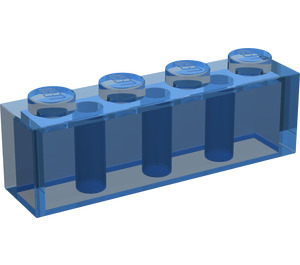 LEGO Transparant Donkerblauw Steen 1 x 4 (3010 / 6146)