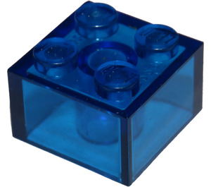 LEGO Transparant Donkerblauw Steen 2 x 2 (3003 / 6223)