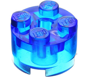 LEGO Bleu foncé transparent Brique 2 x 2 Rond (3941 / 6143)