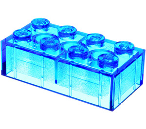 LEGO Bleu foncé transparent Brique 2 x 4 (3001 / 72841)