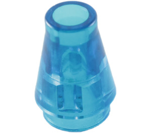 LEGO Transparent Dark Blue Cone 1 x 1 without Top Groove (4589 / 6188)