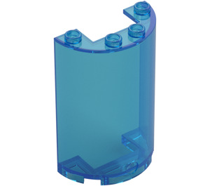 LEGO Transparent Dark Blue Cylinder 2 x 4 x 5 Half (35313 / 85941)