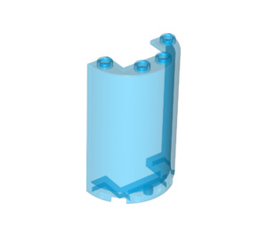 LEGO Transparent Dark Blue Cylinder 2 x 4 x 5 Half (35313 / 85941)