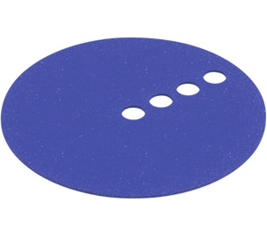 LEGO Transparent Dark Blue Design and Technology Panel,  Small Circle with Protractor Pattern (77859)