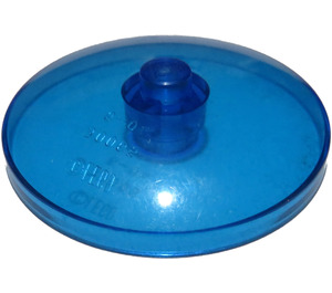 LEGO Transparent Dark Blue Dish 4 x 4 (Solid Stud) (3960 / 30065)