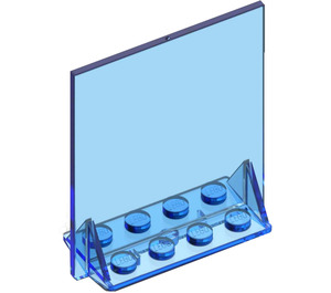LEGO Transparent Dark Blue Door 2 x 8 x 6 Revolving with Shelf Supports (40249 / 41357)