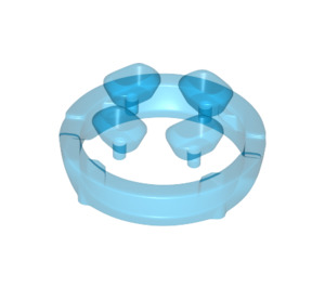 LEGO Transparent Dark Blue Four Diamonds on Sprue (36451)