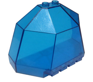 LEGO Transparent Dark Blue Front Octagonal Top (6084)